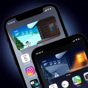 The Winter Cabin Widget Download